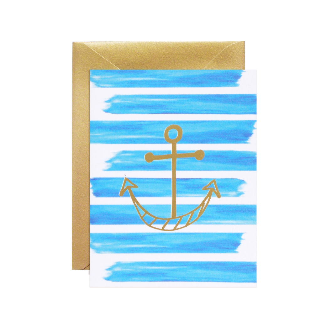 striped anchor notecards lake + loft
