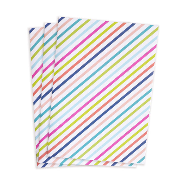 candy stripe gift wrap sheets 3pk